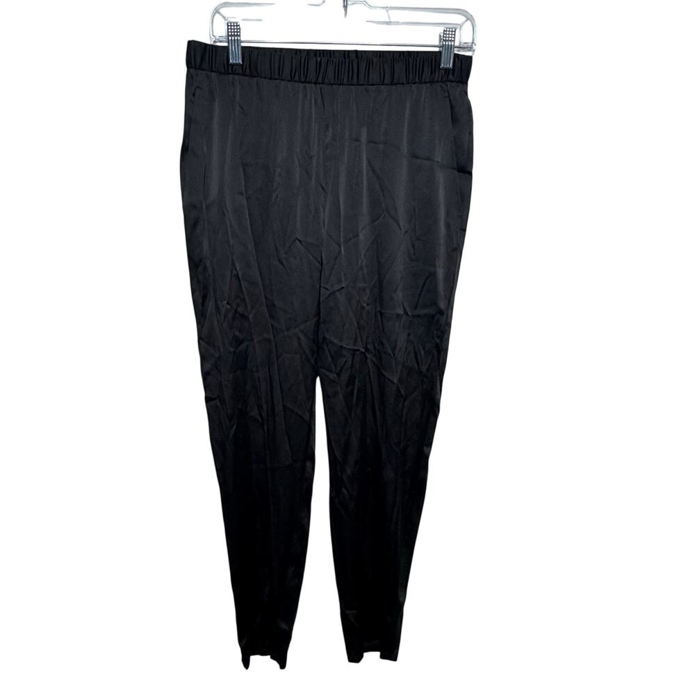 Eileen Fisher Silk‎ Pants Women’s Petite Small PS Black Pull On Elastic Waist